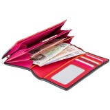 Visconti POLKA P2 NEPTUN peněženka dámská velká puntíky červenooranžové