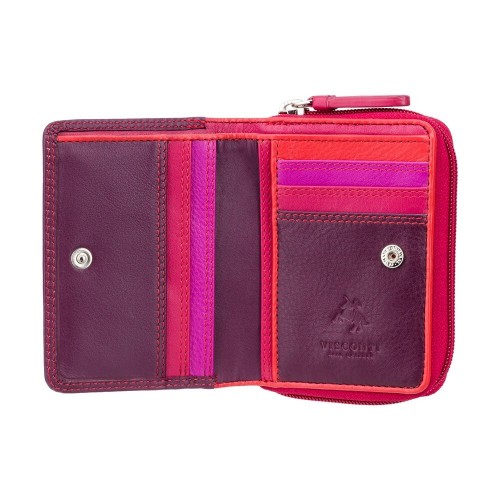 Visconti dámská kožená peněženka RAINBOW RB53 švestková