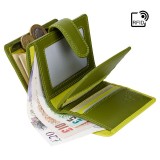 Visconti dívčí kožená peněženka s RFID zelená