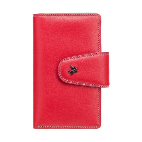 Visconti červená peňaženka s farebným vnútrom a RFID