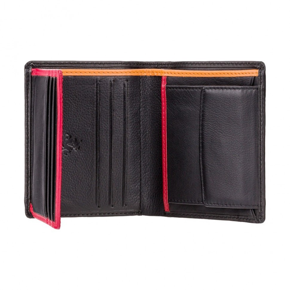 Visconti černá plochá kožená peňaženka RFID BD22