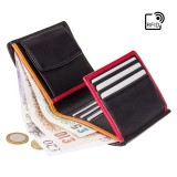 Visconti černá plochá kožená peněženka RFID